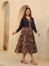 Ethnic Motifs Printed Fit & Flare Midi Dress